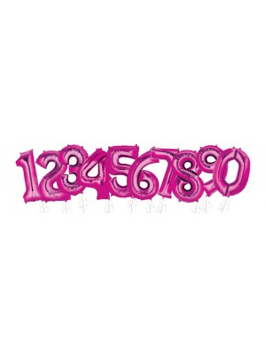 Balões Números Foil Super Shape Rosa
